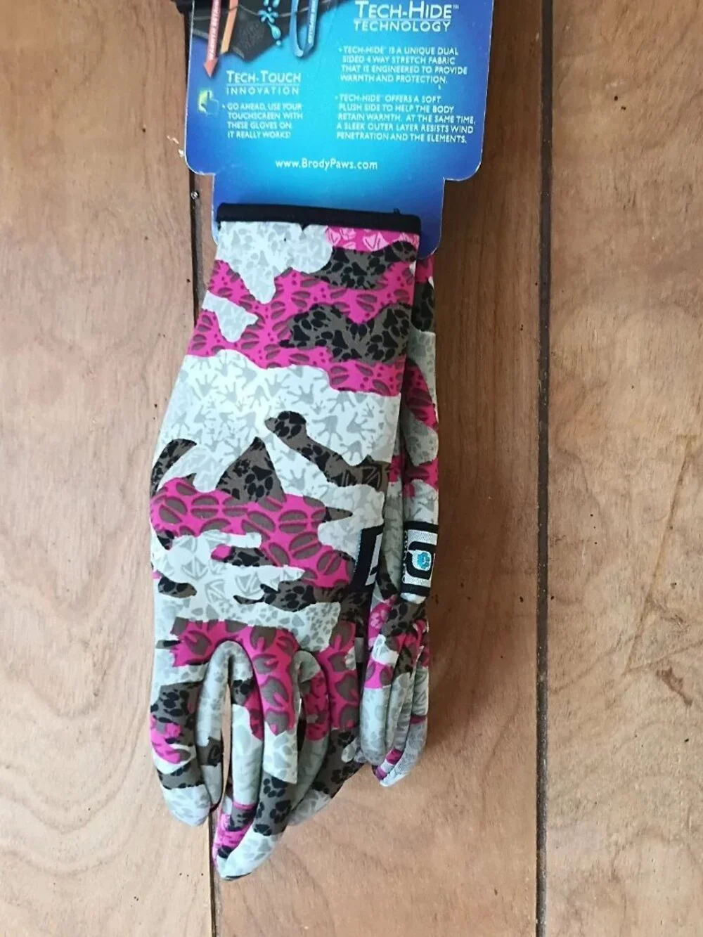 Brody Tech Tough Work Garden Gloves Floral Pink Gray Black Women’s Small NWT